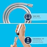 GROHE VitalioFlex Comfort TwistStop - Smooth Shower Hose 1.5 m, (Tensile Strength 50 kg, Pressure Resistance Up to 5 Bar, Heat Resistance 70°C, Universal Connection G 1/2'' x 1/2''), Chrome, 28743002 - 6