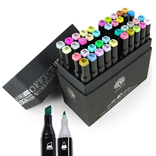 Moritz & Moritz Set con 40 Marcadores de Fibra Touch Twin Marker...