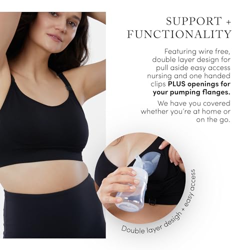 Image of Ingrid & Isabel Nursing & Pumping Bra, Hands-Free Comfort Bra | Award-winning seamless nursing & pumping bra with hands-free pumping, one-handed nursing, wire-free comfort.