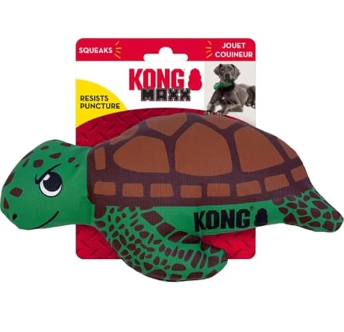 Kong Maxx Ballistic Hundespielzeug, 2-lagig, robust, Schildkröte, Größe M