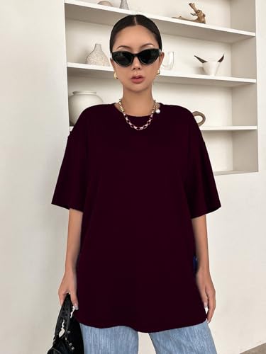 Image of Zilcon Women's Waffle Wool Knit Tops Dressy Business Casual T-Shirt Half Long Sleeve Fall Winter Summer Work Tops