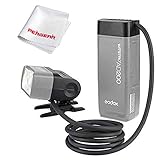 Godox EC200 200W Extension Flash Head for Godox AD200PRO AD200 Flashpoint EVOLV 200 Pocket Flash, 2M Long Extend Cable, Works with AD200 Bare Bulbs Head and Speedlite Head