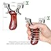 RCZZSUWE Slingshot, Hunting Sling Shot Set for Adults, Professional Stainless Steel Tactical Slingshots, High Velocity Catapult with Ammo Balls, Rubber Bands, Ammo Pouch, Target（Brown）