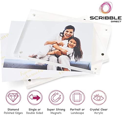 Cadre photo acrylique transparent premium pour exposition sur table - 3