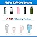 Bluwing Protective Silicone Boot Bottom for 32oz 40oz Hydro Flask, IronFlask, Takeya, MIRA and Other Water Bottles, Anti-Slip BPA Free, NOT for Stanley Tumbler（Transparent）