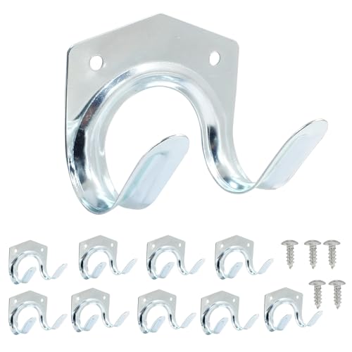 Coufce 10 Pack Tool Storage Hooks Wall Mounted Double Tool