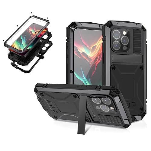 Coque iPhone 15 Pro Max cassé evitez les bris avec le metal noir