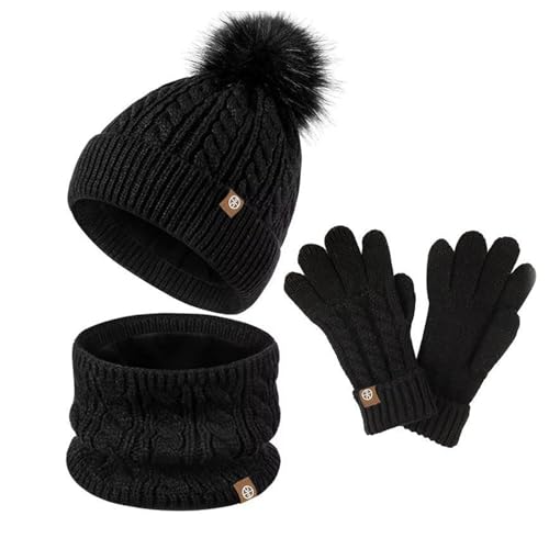 Ensemble bonnet écharpe gants enfant anti-froid doublé polaire pour l'hiver
