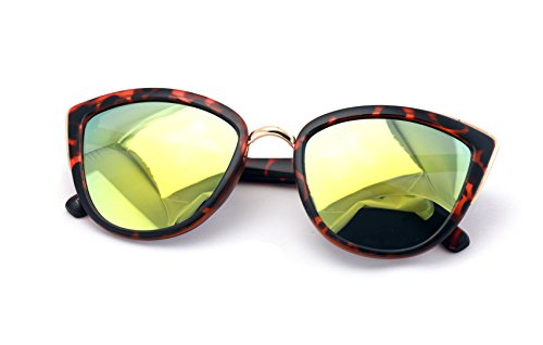 V.W.E. Womens Cat Eye Mirrored Reflective Lenses Oversized Cateyes Sunglasses4