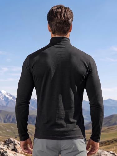 Image of CHKOKKO Men's Winter Wear Cotton High Neck Full Sleeves Regular Fit T-Shirt