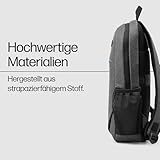 HP Prelude Laptoprucksack 15,6 Zoll – wasserabweisend, leicht & robust – Notebook Rucksack für Reisen, Business, Schule & Uni – gepolstert, mit Trolley-Gurt & Zubehörfächern – Grau