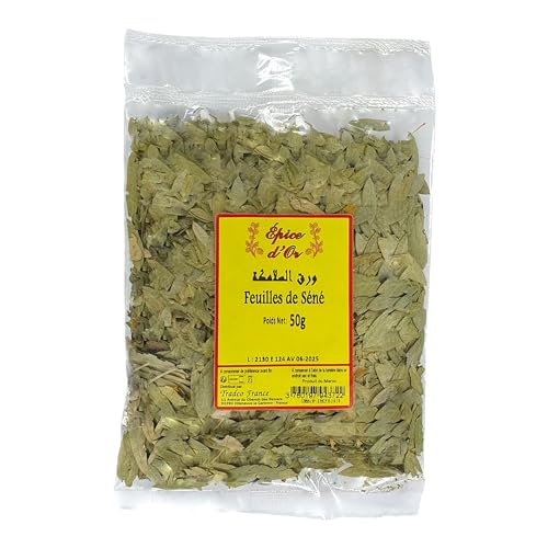 Sene Feuilles 50g - Epice d'Or, 100% Naturelles, Sans Additifs, Sans Arôme Artificiel, Sans Conservateur
