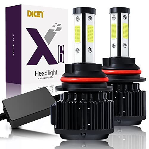 9007 HB5 LED Headlight Bulb,100W 6000K 16000LM LED White Lights High Low Beam , COB LEDs EMC IP68 Headlamp Bulbs, Car/Truck Head Light Replacement