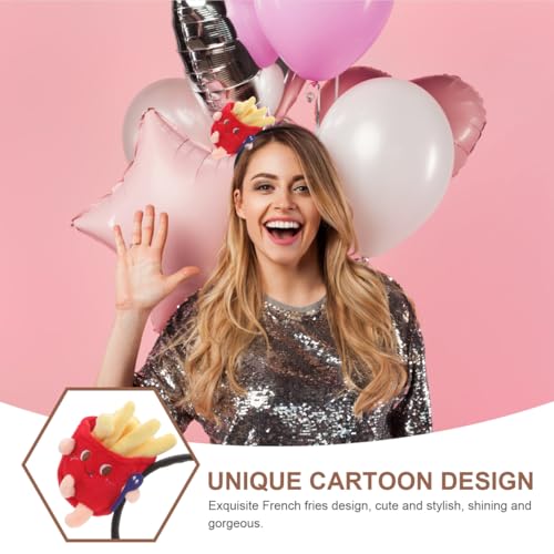 Garneck Pommes Frites Hut - Lustiger Pommes Kostüm Hut Für Partys - Halloween Und Cosplay Mini Food Stirnband Ideales Partyzubehör Für Fast Food Fans Und Kreative Kostüme