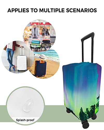 Travel Luggage Cover Large Suitcase Cover Fit for 26-28 Inch Luggage Luggage Protector Suitcase Cover Scratchproof Colorful Aurora in the Sky Luggage Cover Protector for Suitcase4