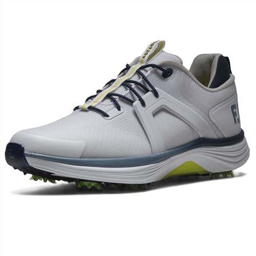FootJoy Men's Hyperflex Golf Shoe, White/Citron/Skyway...