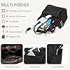 DIRRONA Mode Sac à Bandoulière en Nylon Léger Voyager Sac à Main du Quotidien Sac Bandoulière Sac Femme Grande Décontracté Sac Bandoulière Imperméable Multi Poches Nylon Sac pour Femmes Noir #2