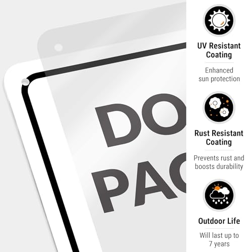 Image of Package Delivery Sign, Delivery Instructions Do Not Leave Package Here Sign, 10x14 Inches, Rust Free .040 Aluminum, Fade Resistant, Made in USA