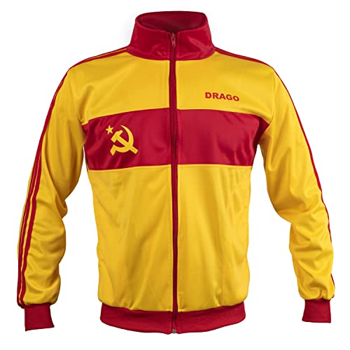 Unión Soviética CCCP URSS Ivan Drago Track Sport Jacket Retro Boxer Hombres Top Zip Hombres, amarillo, L