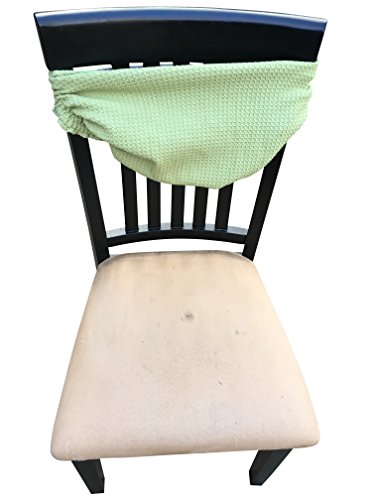 Waterproof Dining Chair Cover Protector - Pack Of 2 - Perfect For Pets, Kids, Elderly, Restaurants, Party - Machine Washable, Elastic, Removable, Premium Quality, Clean The Mess Easily (Light Green) #TOP1