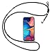 Produktbild Olliwon Handykette Kompatibel mit Samsung A20E, TPU Transparent Hülle mit Band für Samsung A20E 5,80 Zoll Silikon Bumper Case - Schwarz