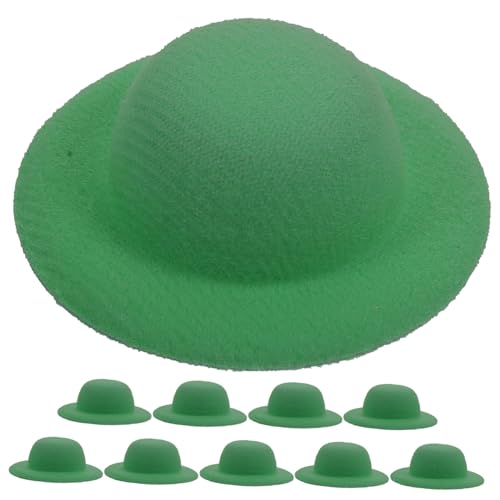 KICHOUSE 10piezas Mini Sombreros Decorativos De Juguete De Sombreros Imitación para Manualidades y Accesorios De Muñecas para Decoración De Mini Casas y Proyectos