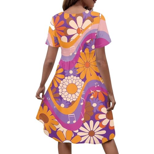 Image of Women's Summer Formal Dresses Short Sleeve Wrap V Neck Dresses Bridesmaid Wedding Guest Dress with Pockets