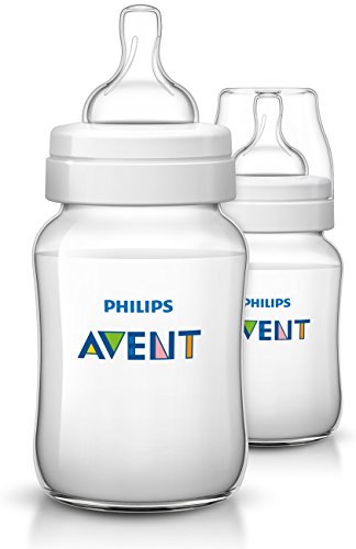 Image of Philips Avent Anti-Colic Baby Bottles Clear, 9oz, 2 Piece