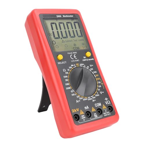 Digital Multimeter, 2000V 200mA 20 M ? Professional Voltage Tester with DC AC Voltmeter & Ohm Volt Amp Meter, Measures Voltage, Current, Resist, Capacitance