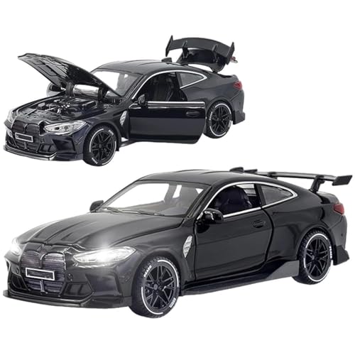 Image of 1 /32 B-M-W M4 Luxury Car Toy Metal Pull Back Diecast Car with Openable Door and Sound Light, Gifts Toys for Kids【 Colors as Per Stock 】
