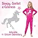 SUPER SOFT UNICORN 2 PIECE PAJAMA SET 100% COTTON+2 FREE GIFTS, Pink / Grey, 5 Years