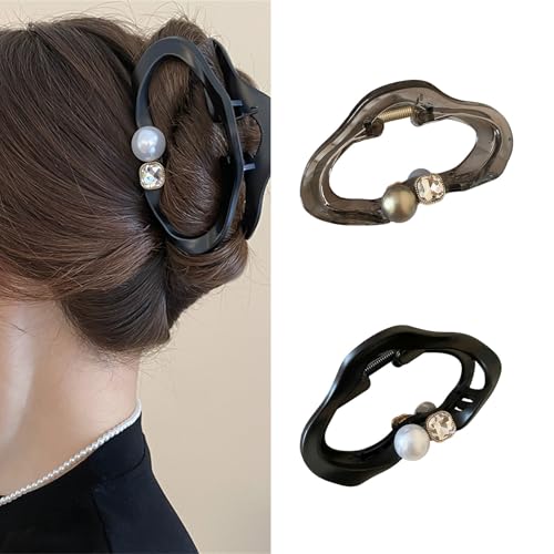 Pince à cheveux nuage grande taille multicolore pour chignon - 2