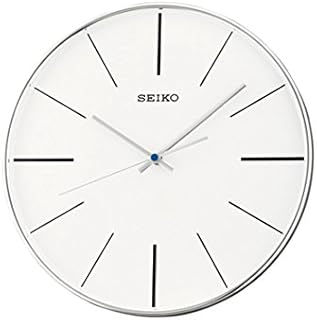 Seiko Wanduhr silber Kunststoff Schleichende Sekunde QXA634A