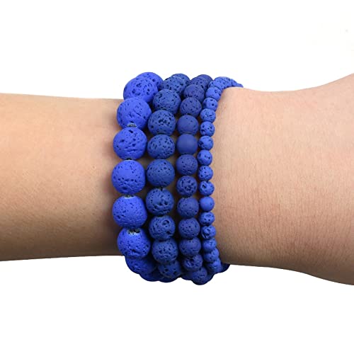 2 10mm Perle di pietra di ematite naturale Perline distanziatrici rotonde allentate per risultati di creazione di gioielli Accessori per braccialetti fatti a mano fai da te Colore rame,3mm Circa
