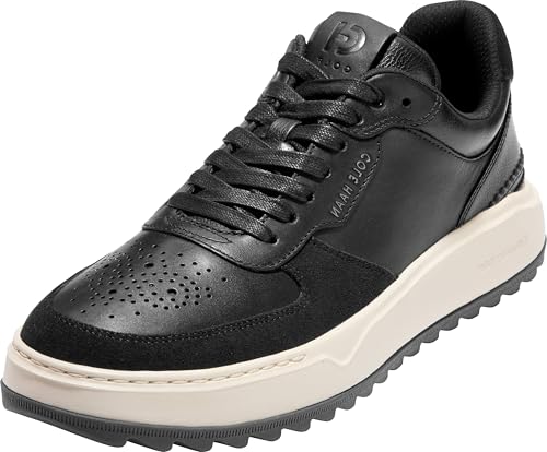 Cole Haan Men's Grandpro Crossover Golf Sneaker, Black/Ivory, 11.5 Wide