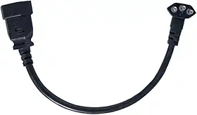 Adaptador Para Tomada 90 Graus 20a Macho 20a Fêmea 3p 25 Cm
