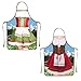 OHREN 2 Pezzi Grembiule Oktoberfest, Costume Dirndl Bavarese per Donna per Grigliate, Cucina, Forno, Regali immagine