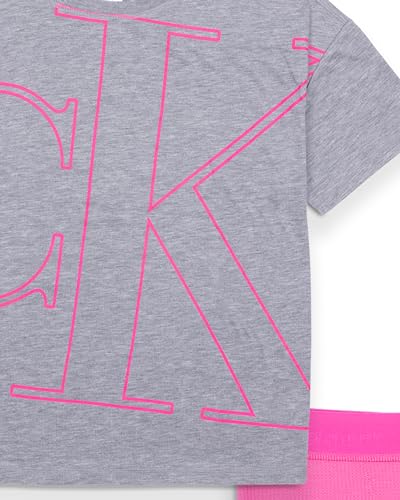 Calvin Klein girls Short Sleeve Shirt With Thermal Shorts 2 Piece2