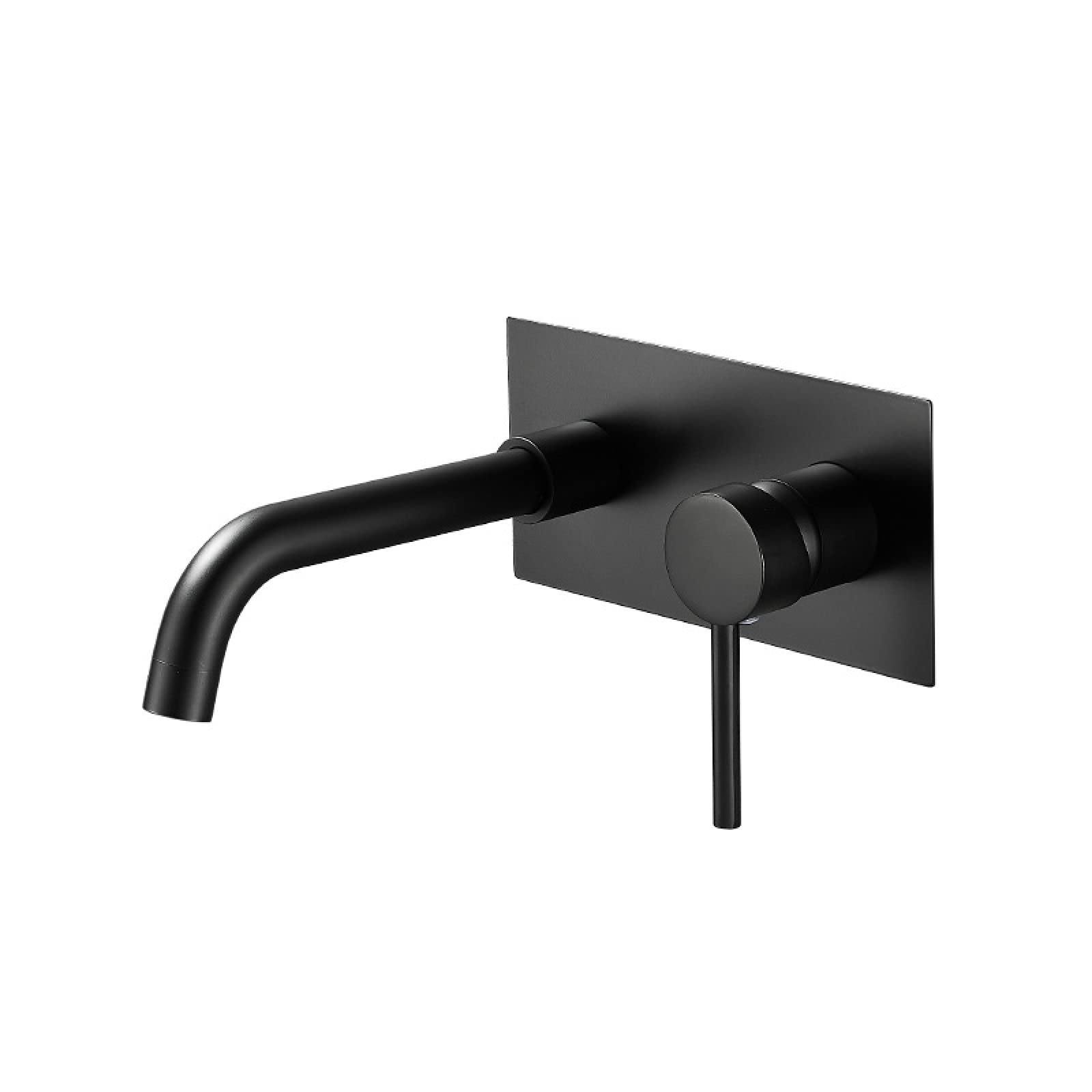 Robinet de lavabo mural en laiton massif au style minimaliste pour une vasque moderne