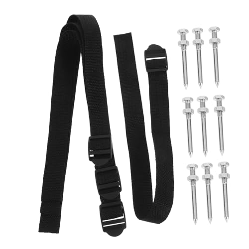 Cabilock 1 Set Lawn Shoes Z Aerator Garden Nail Shoes Strap Lawn Spikes Shoes Straps Shoes Strap for Lawn Aerating Sandals Strap Grass Spiked Shoes Straps Black Metal