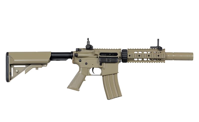 Fusil Rifle réplica Airsoft eléctrico CM.513 M4 Tan Cyma con batería, Cargador de batería y Cargador de Bolas hi-Cap