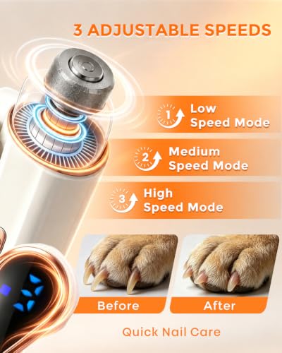 2-in-1 Dog Nail Clippers & Cat Grinder with Dual LED Lights (White) - Image 5