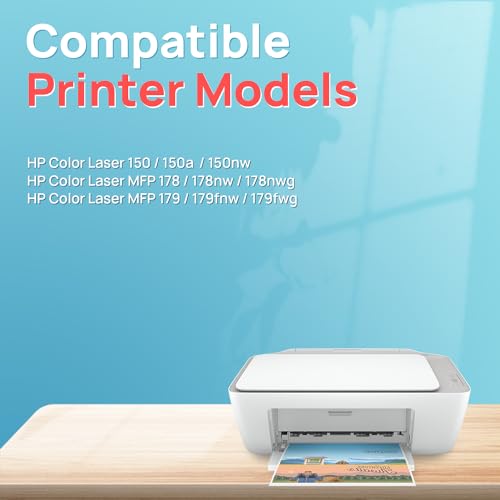 Tinnee 117A W2070A W2071A W2072A W2073A Toner 179fwg Toner Compatible 117A Toner Set Compatible Colour Laser MFP 178nw Toner for 150a 150nw MFP 178nw MFP 178wg MFP 179fng MFP 179fnw Printer - Image 2