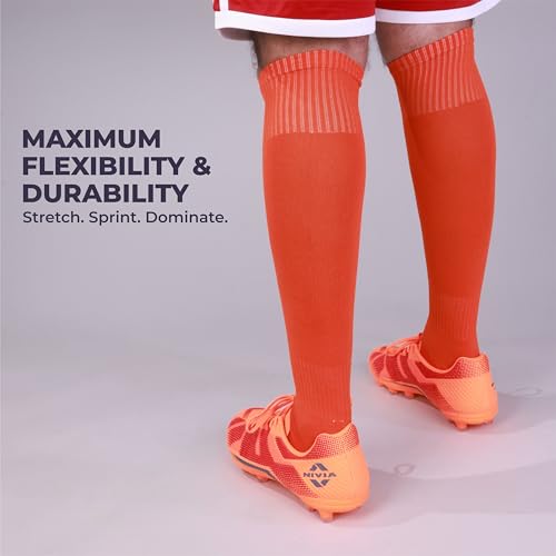 Image of Nivia Plain Encounter Football Stockings for Men & Women, Knee Length, Football Socks, Sports Socks