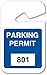 Brady 96269 2 3/4" Width x 4 3/4"Height, Vinyl, Blue Rearview Mirror Hanging Tags (100 Tags)