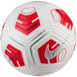 Nike CU8062-100 NK Strk Team 290G - SP21 Recreational Soccer Ball Unisex Adult White/Bright Crimson/(Silver) Tamaño 5
