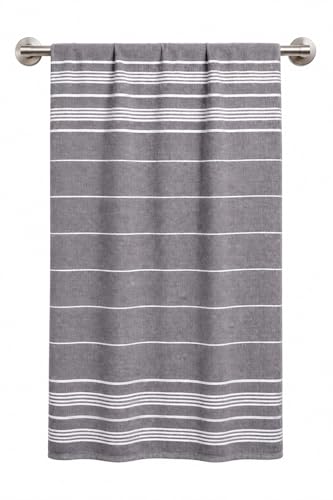 Image of COMFORT WEAVE Cotton Bath Towels 250 GSM Multicolor (Beige, Dark Grey, Pack of 2)