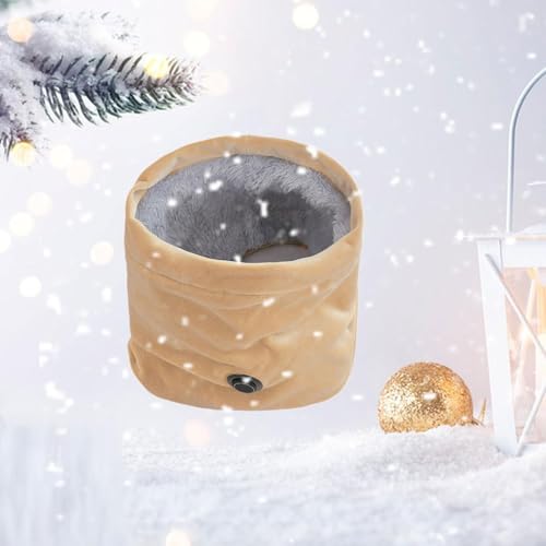 Heated Scarf Three Temperature Settings USB Powered Winter Scarves for Hiking Travel Skiing Walking- Khaki2