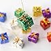 Lot of 48 Miniature 0.75" Assorted Foil Gift Boxes for Christmas & Holiday Decorating