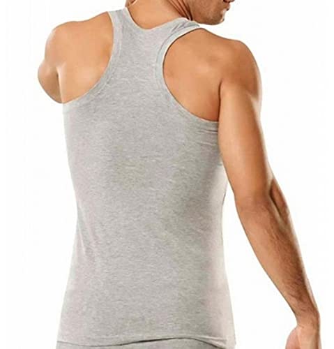 5 Stück Tutku Herren Muskelshirts Weiss, grau oder schwarz, Unterhemden Tank Top Shirt Baumwolle Gr. S bis XL (grau L) Cover